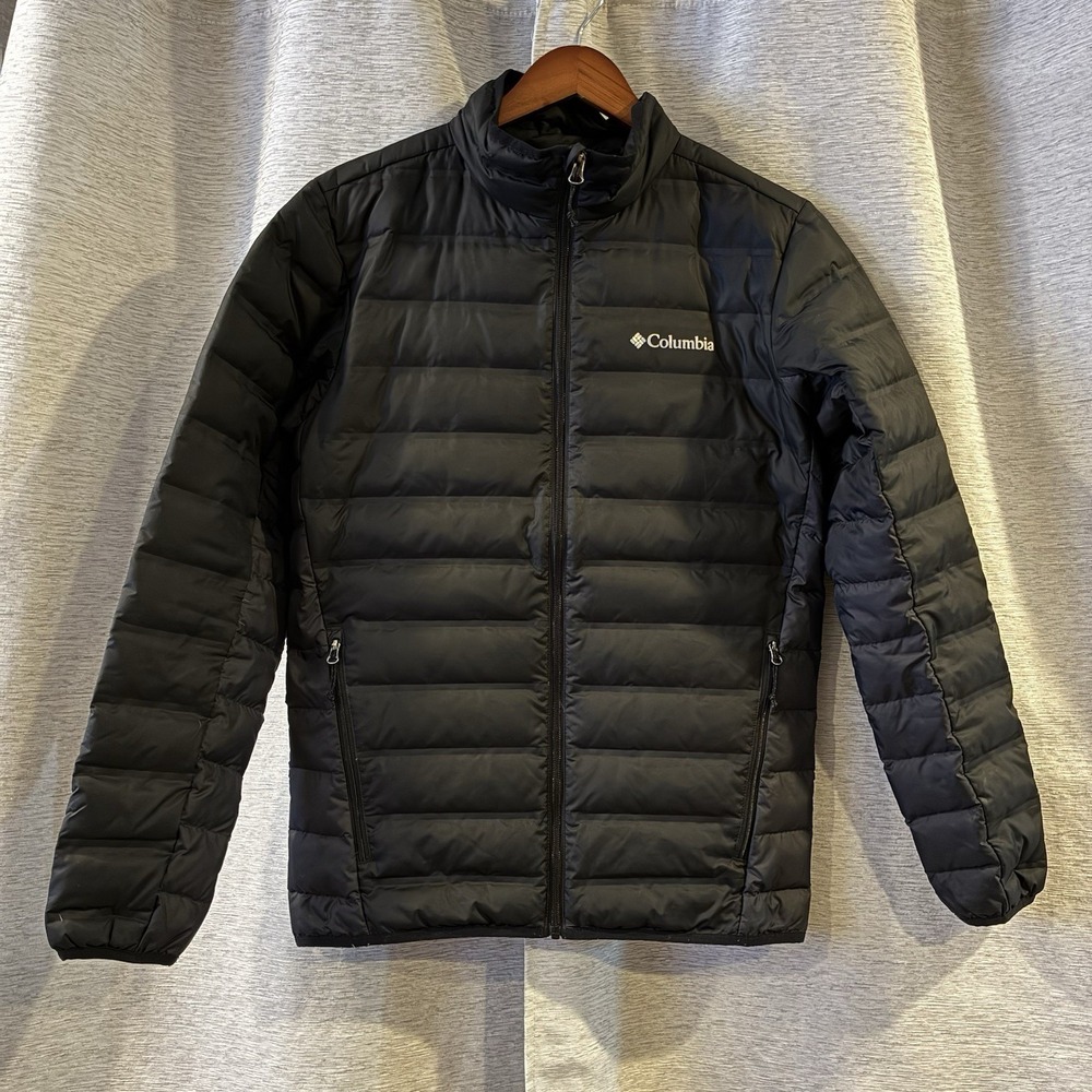 Columbia Down Insulated Full Zip Black Puffer Jacket Small